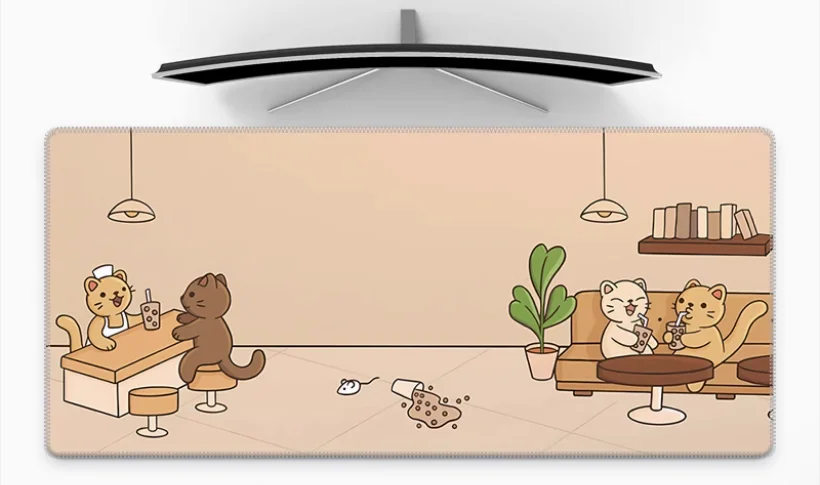 

Natural Rubber Laptop Office Anime Table Gamer Accessories Pad on The Table Kawaii Gaming Keyboard Table Computer Mouse Carpet