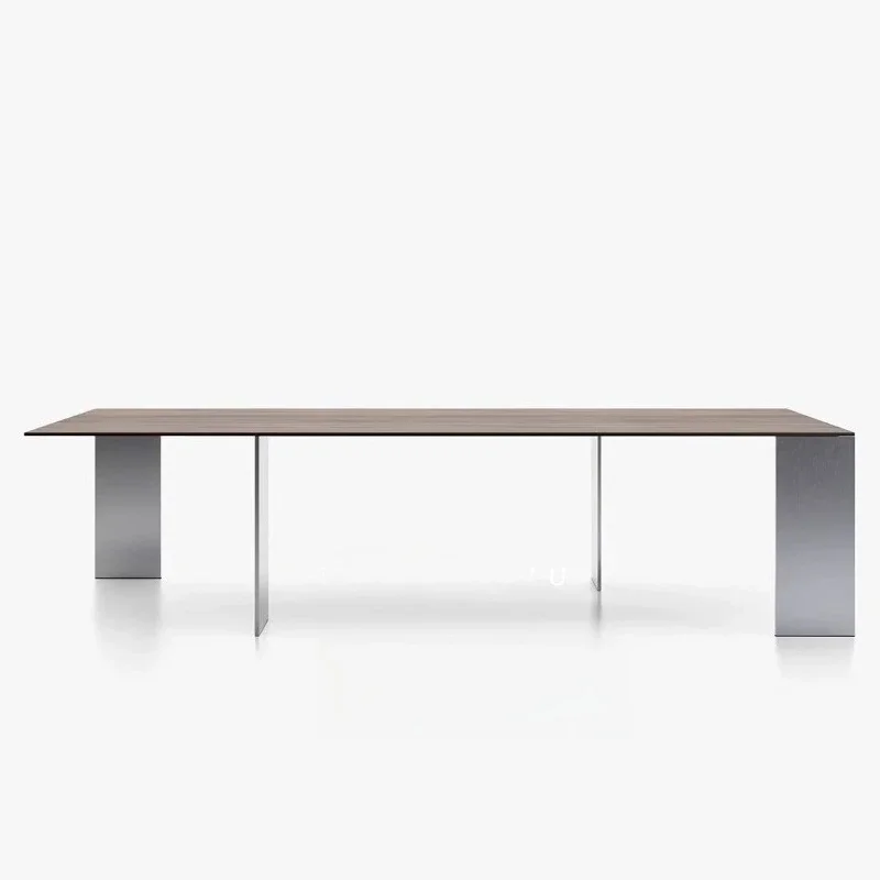 

Living room metal dining table Italian minimalist, table