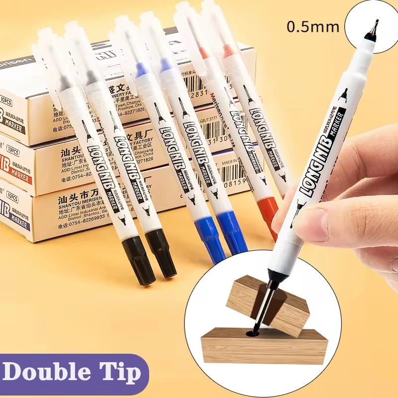 Construction Marker Pen 20Mm Line Marker Waterproof Bathroom Woodworking Decoration Multi-Purpose Metal Pen Deep Hole Nib Marker