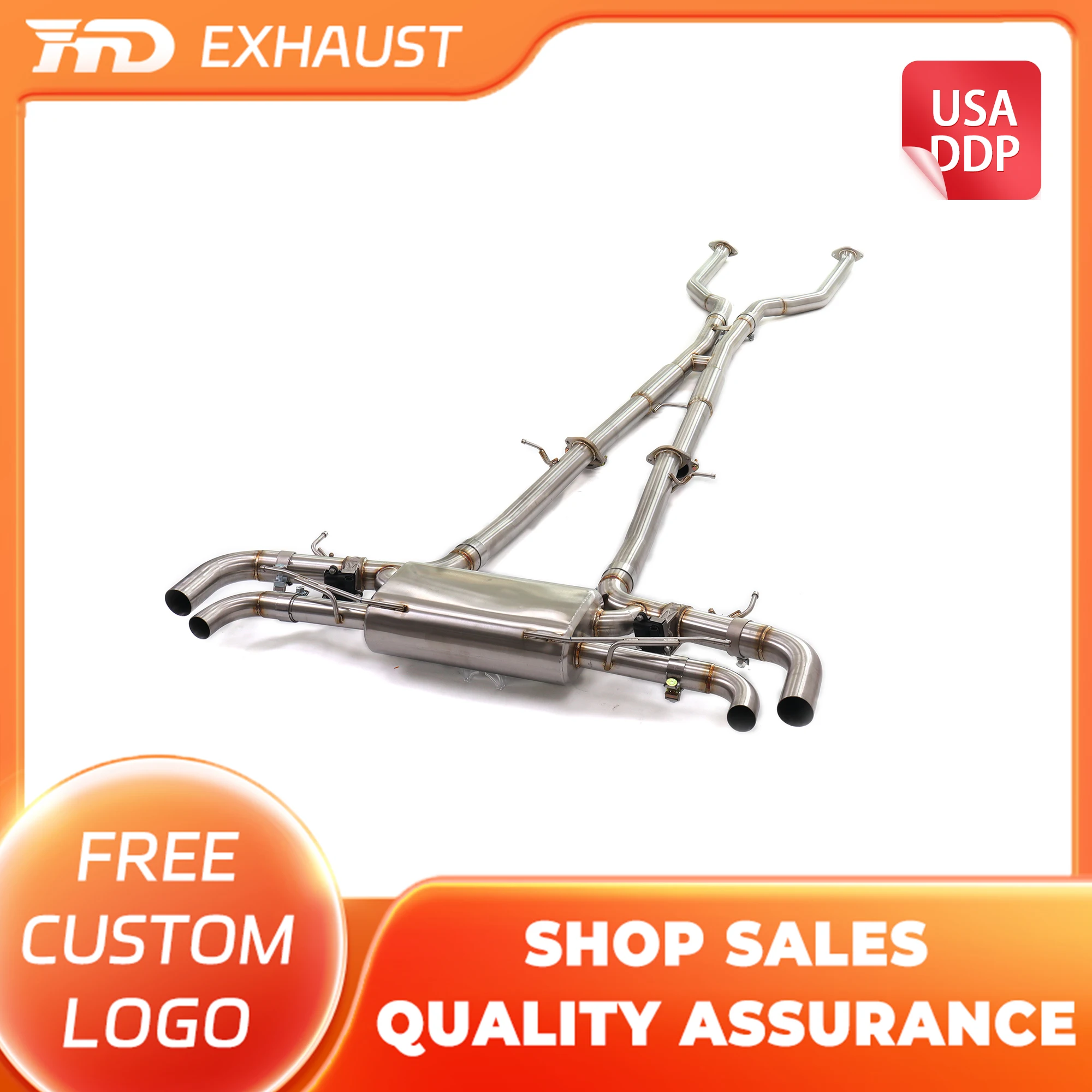

HMD Hot Sales Stainless Steel Exhaust System Catback exhaust for LC500h 3.5L Muffler With Electronic Valve X-pipe Design