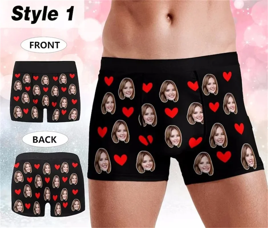 Custom Underwear with Face Personalized I licked It So Its Mine Boxers with Photo Anniversary Birthday Gifts for Boyfriend Gifts