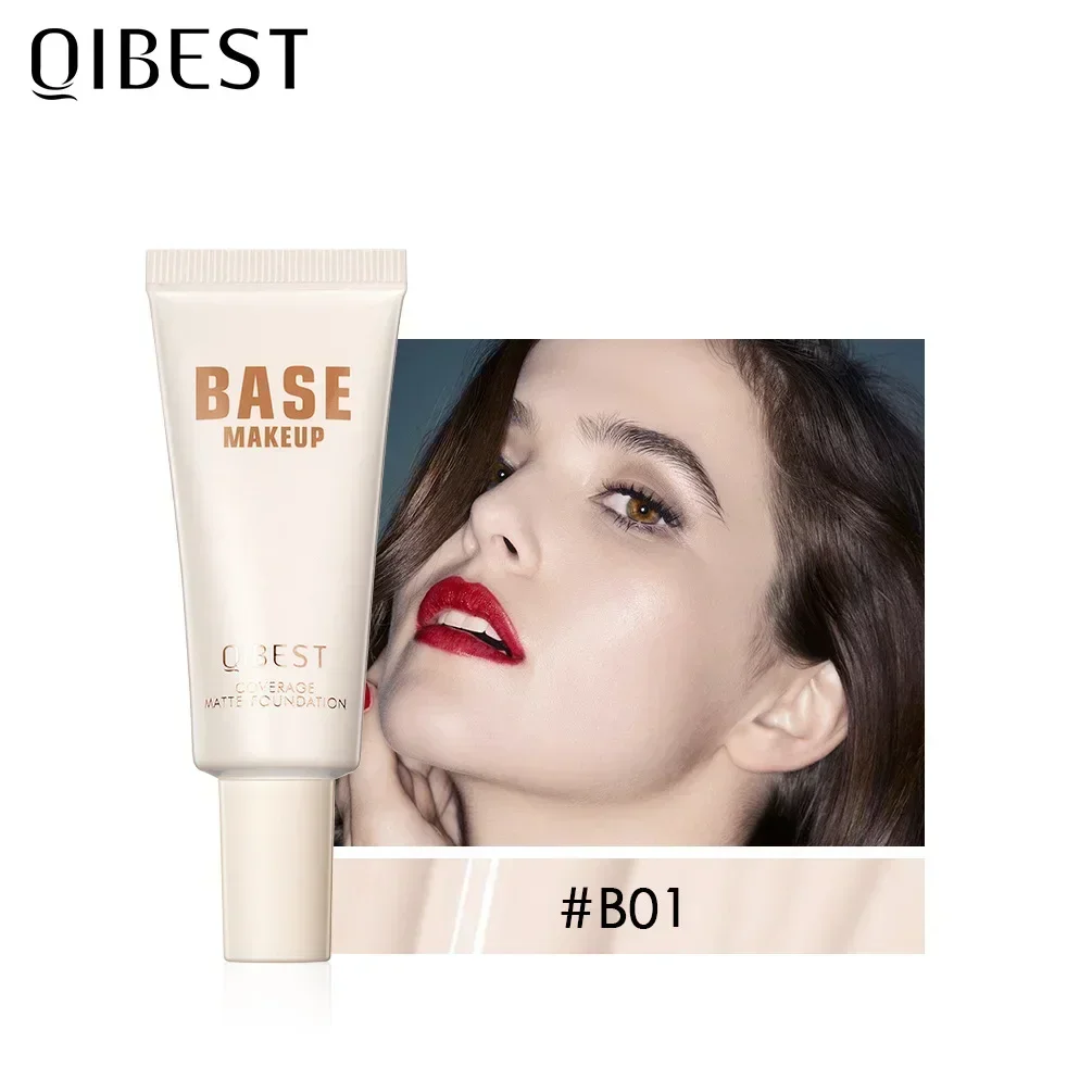 QIBEST Foundation Liquid Concealer Moisturizing Light BB Cream Long-lasting Oil Control Natural Non-Peeling Liquid Foundation