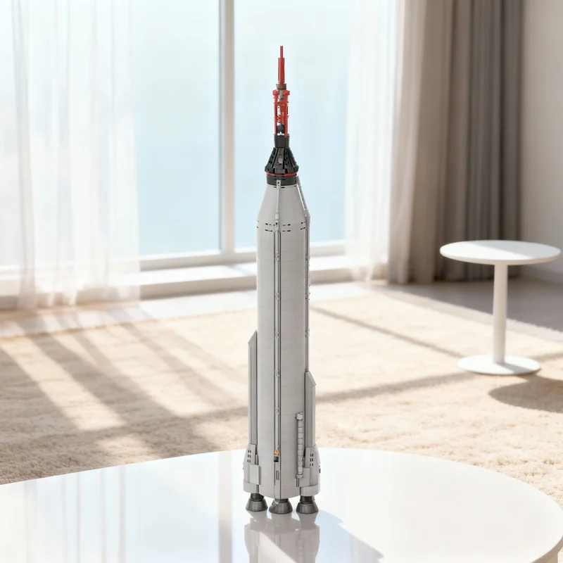 

965pcs MOC Space Mercury Atlas Rocket Minifigure Scale Model Building Toy Blocks Construction Education Christmas Gifts Brick