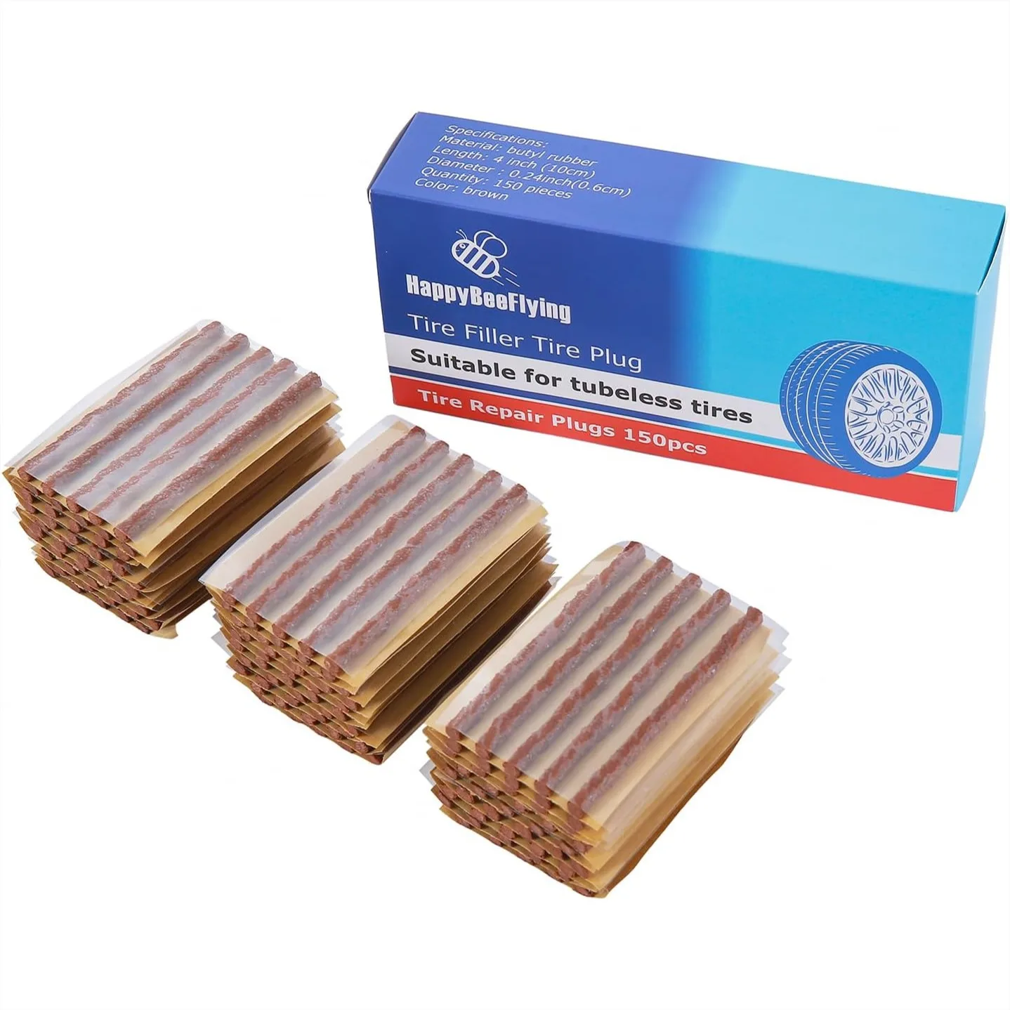 

Tire Repair Plugs 150pcs, Automotive Puncture Tool for Tubeless Tires - Reliable and Easy Fix