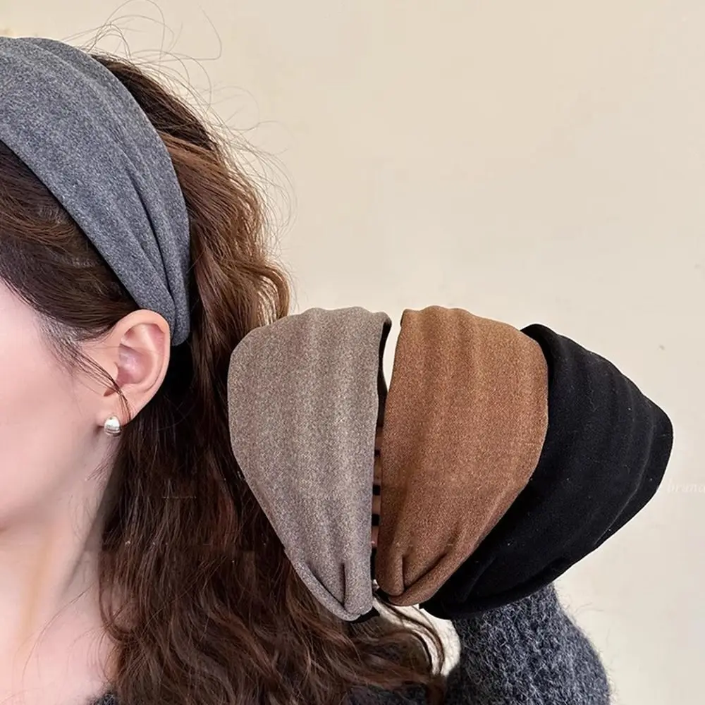 

Fashion Colth Wide Headband Face Wash Headwear Wide Edge Hairband Korean Retro Hair Hoop Women