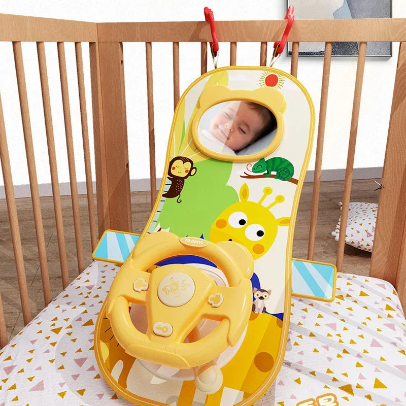 Jouets de siège de voiture pour bébé, voiture de simulation de conduite électrique, volant de copilote, jouets de confrontToys pour bébé de 0 à 12 mois