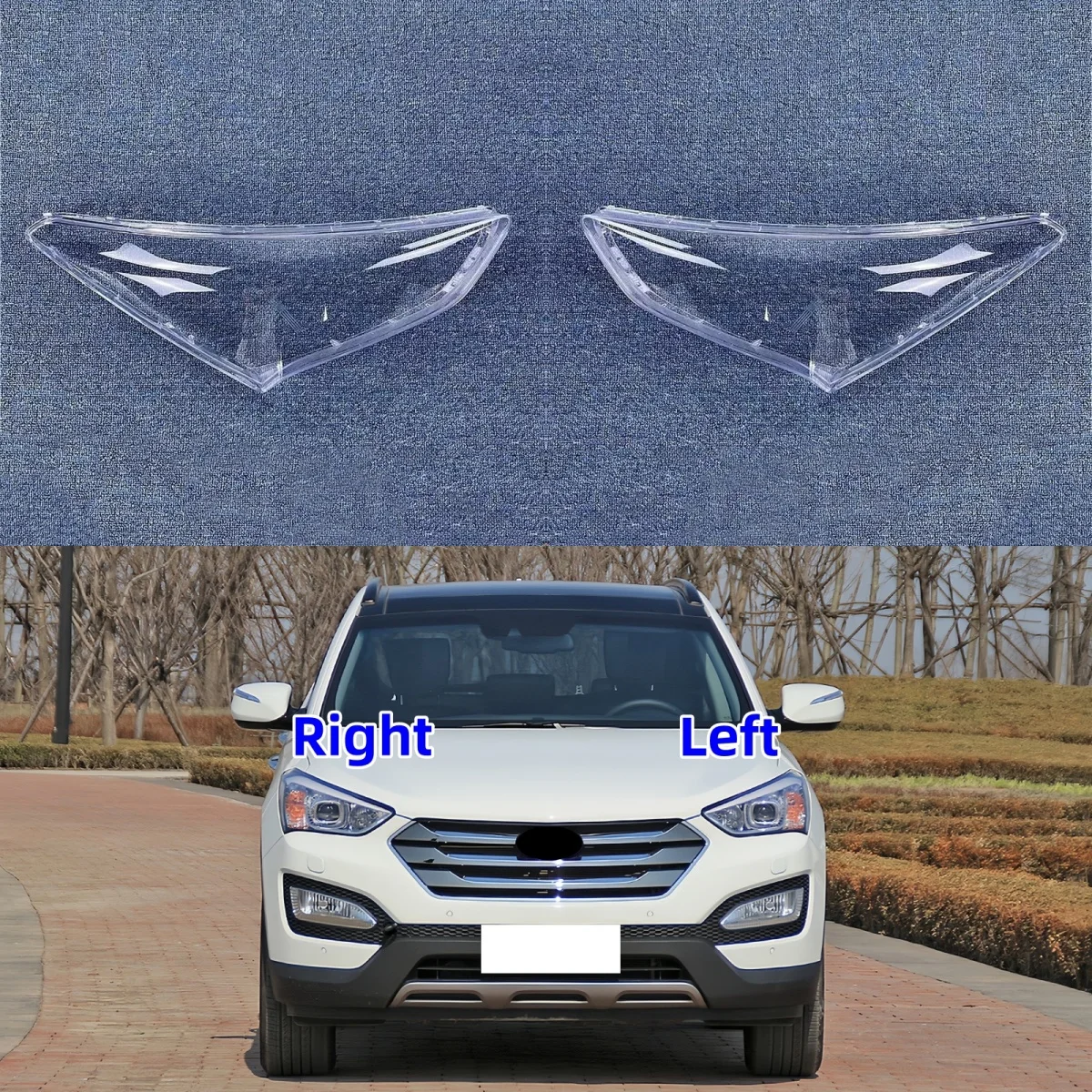 

Для Hyundai Santa Fe IX45 2013 2014 2015 2016 2017 2018 аксессуары автомобильные фары стекло замена оригинального абажура