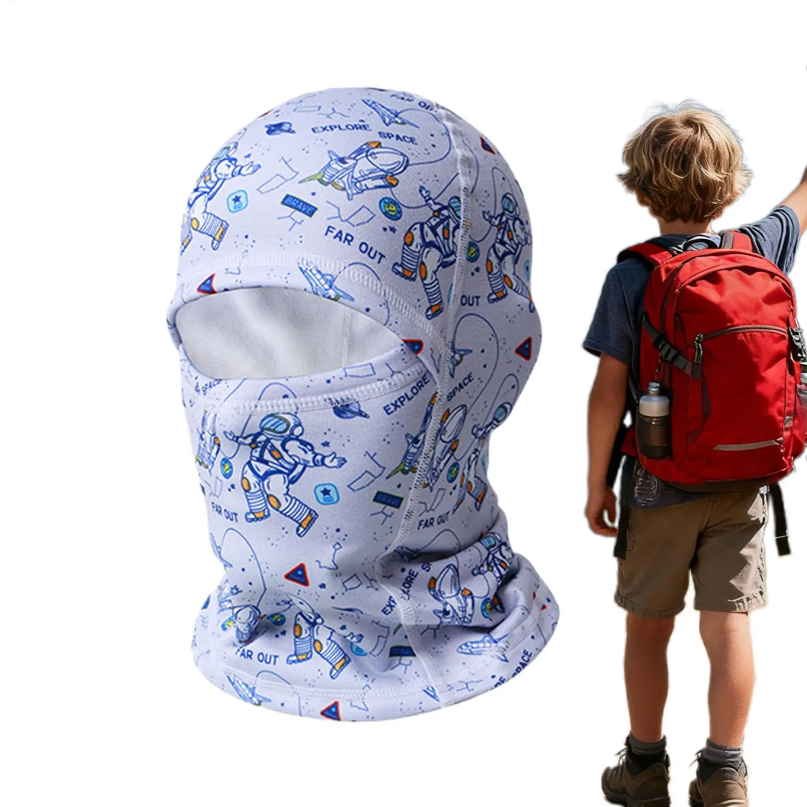 

Children Neck Gaiter Elastic Soft Warmer Face Covers For Kids For Boy Girl Children Skiing Riding Bike Climbing Sport