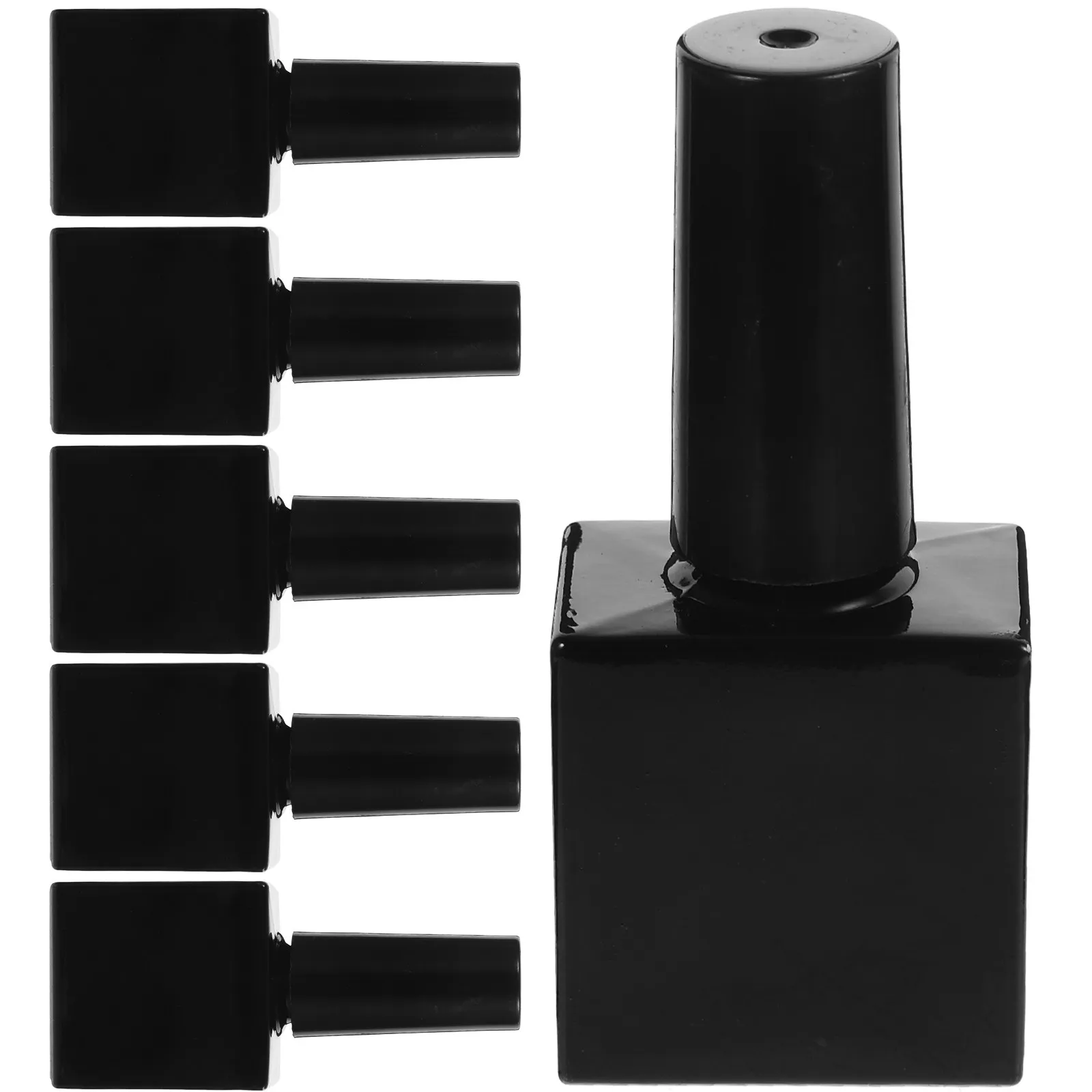 

6Pcs Nail Gel Polish Bottles Small Glass Refillable Bottles Portable Leakproof Suitable Travel Outdoors Empty Gel Polish Bottle