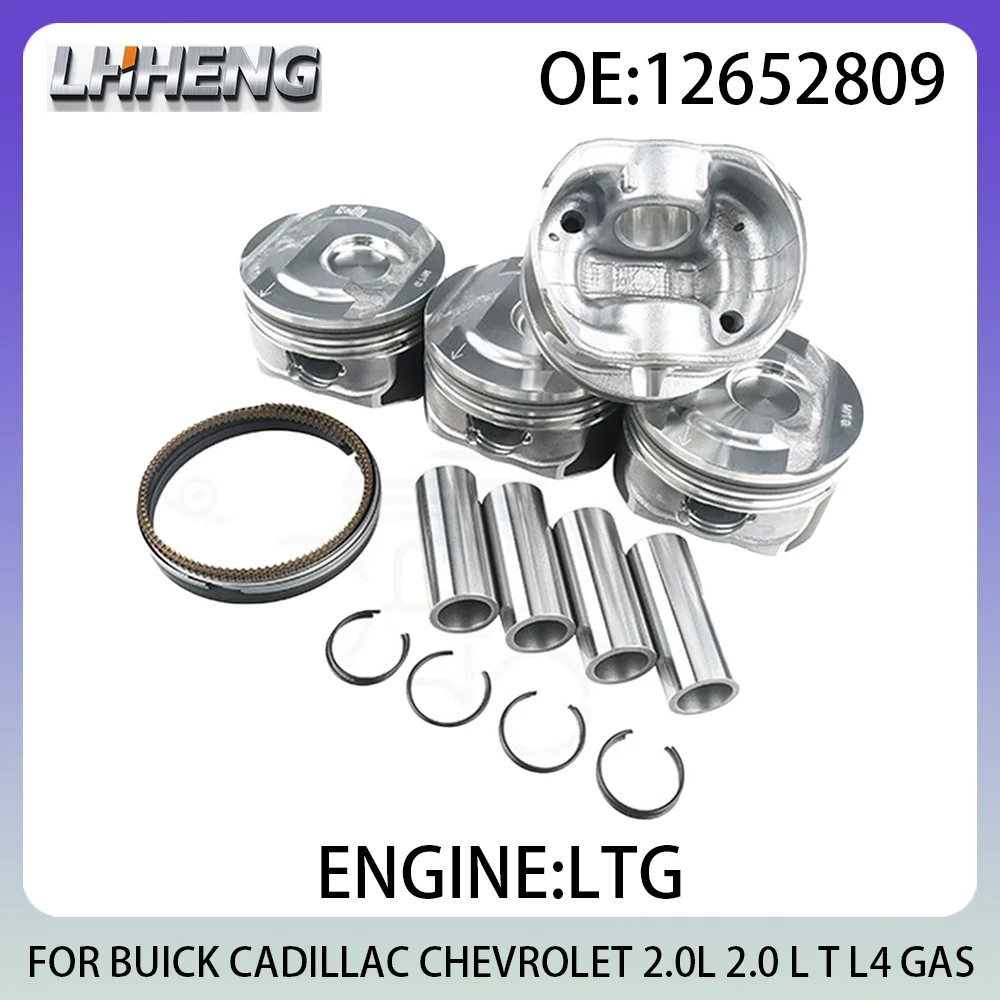 

Engine Parts PISTON & RINGS Kit For BUICK ENVISION GL8 CADILLAC ATS CTS CHEVROLET CAMARO 2.0L 2.0 L T L4 GAS 13-23 LTG 12652809