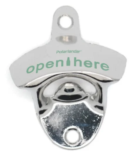 Wall Mounted Bottle Opener Vintage Zinc Alloy Silver Beer Cap Opener with Mount Screws for Bar Cabinet Outdoor