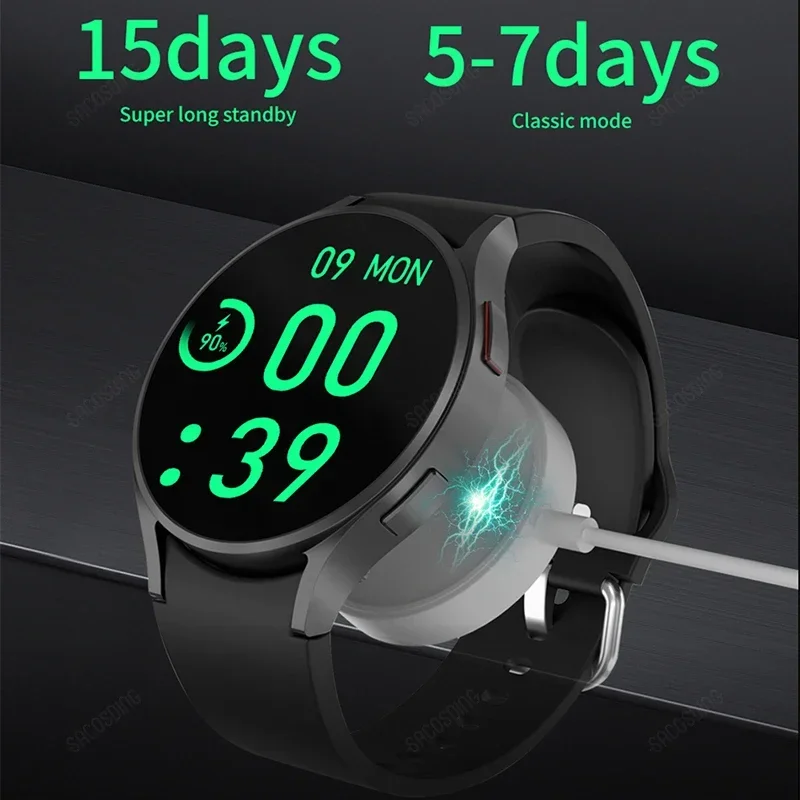 สมาร์ทวอทช์แนวสปอร์ตสำหรับผู้ชาย, นาฬิกาอัจฉริยะโทรผ่านบลูทูธแบบสั่งตัดด้วยเสียงมีอัตราการเต้นหัวใจสำหรับผู้หญิง