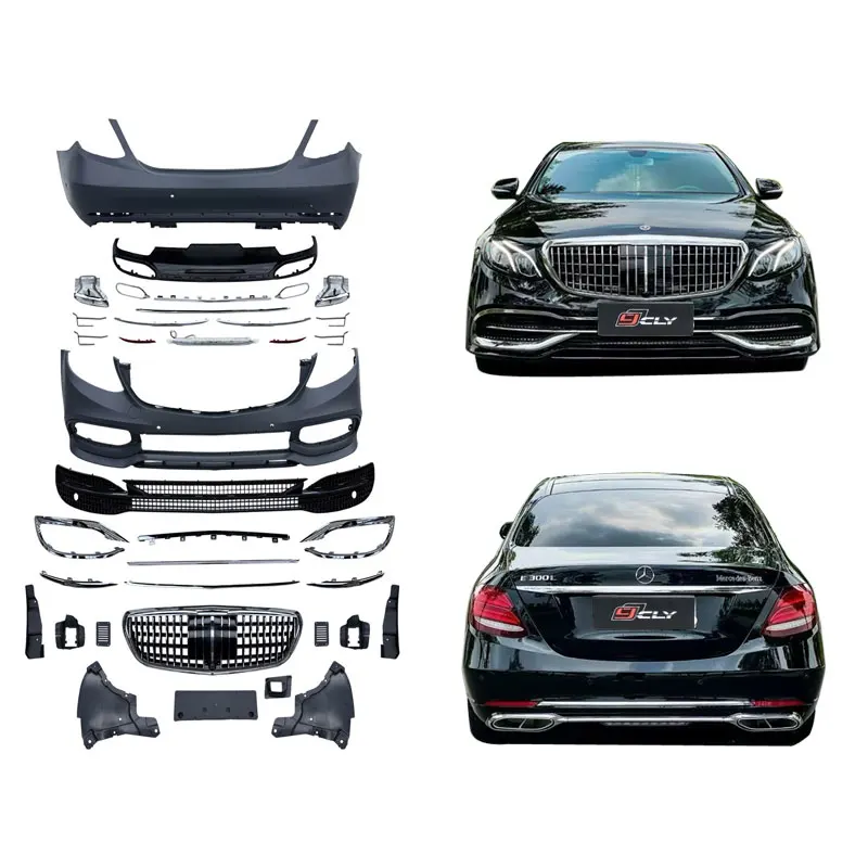 

STLFCar Bumper for 2016-2020 Benzs E Class W213 Upgrade Maybachs Body Kit Front Bumper Rear Diffuser With Tips Grille