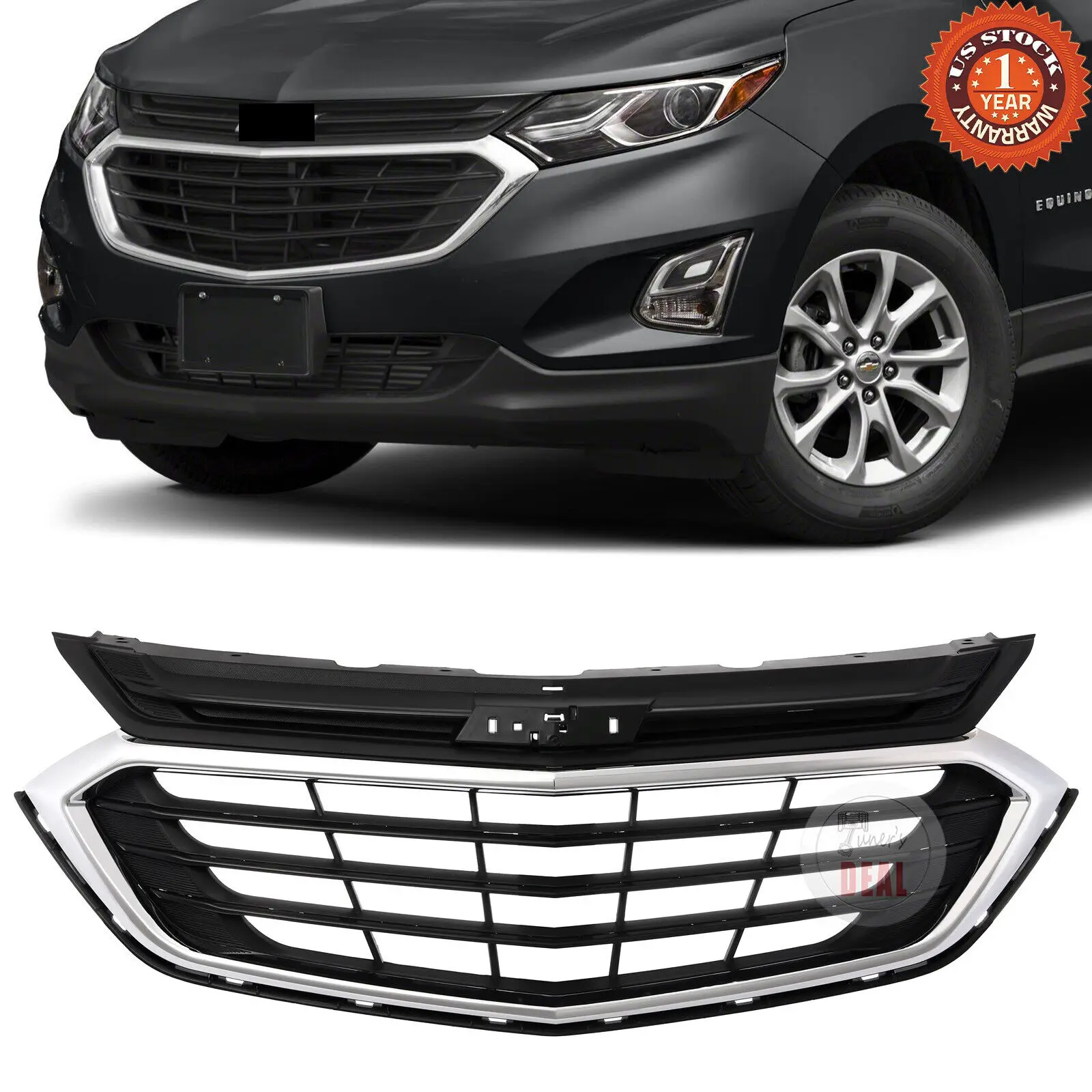 Front Bumper Grille 84150736 W/Chrome Trim Car Accessories For Chevrolet Equinox 2018-2021