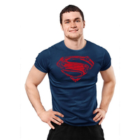 Super Man Hope Chest Gym Fitness Tee Geek Training Top Funny Anime Short Sleeve Custom Tshirt