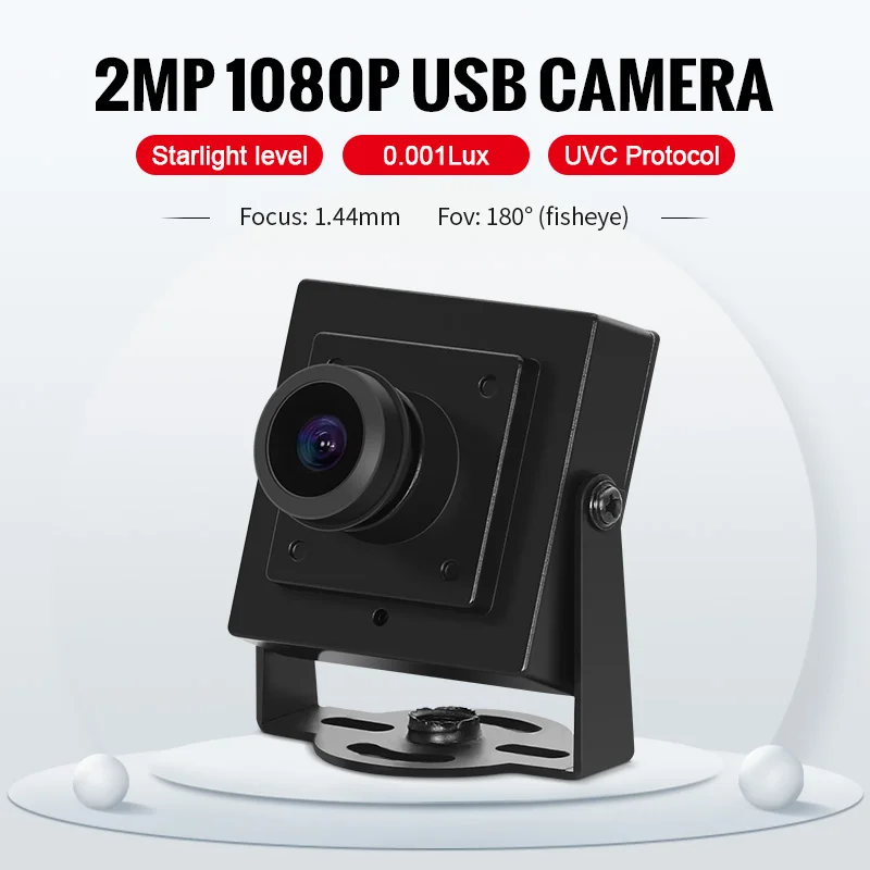 3200 imx291 2MP 1.44mm 180degree fisheye lens 1080P H.264 Starlight Color HD USB free drive industrial Camera