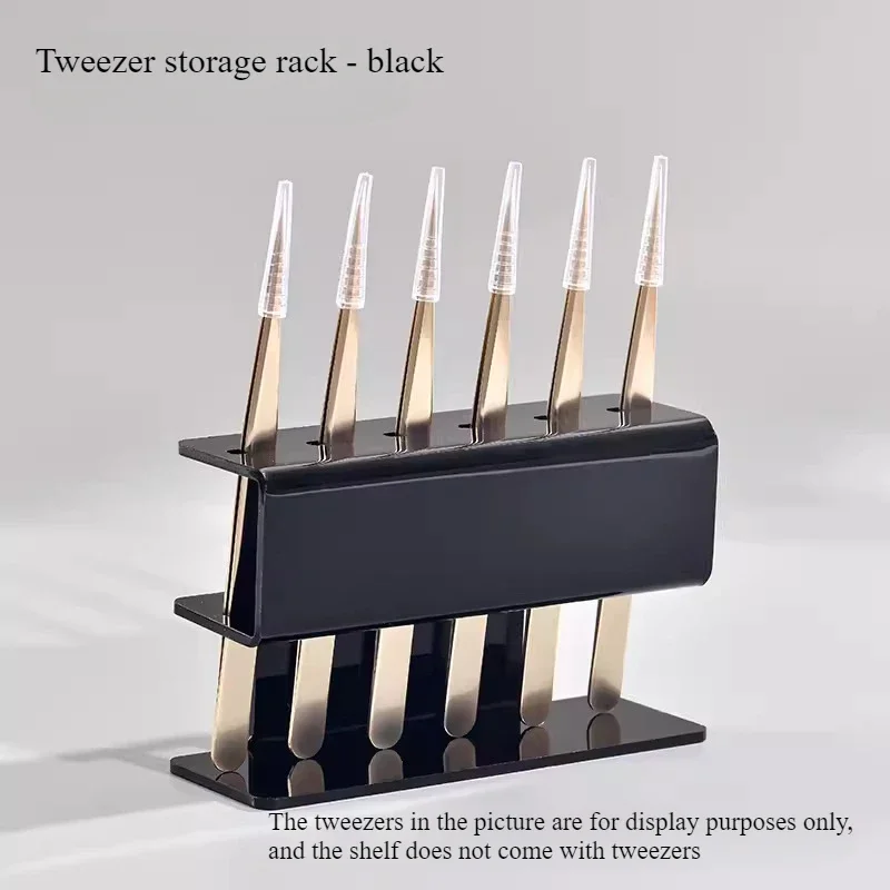 Support de rangement pour pinces à épiler en acrylique, présentoir professionnel pour extensions de cils, gain de place, organisateur de pincettes, outils de maquillage