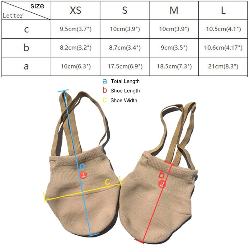 Buty do tańca brzucha Gimnastyka artystyczna Miękkie pół skarpetki Art Gym Dance Competition Skarpetki z podeszwą chronią stopę Elastyczne buty do tańca
