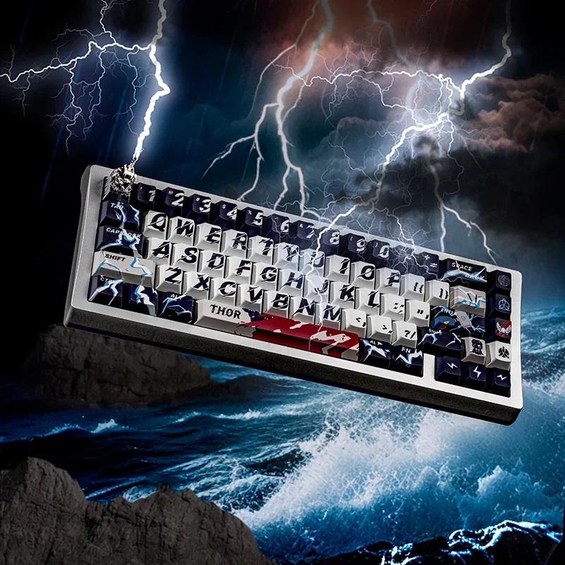 Sound of Thunder Theme Keycap Set 142key Custom Keyboard Cap Cherry Profile Gaming KeyCap for Mechanical Keyboard Accessories