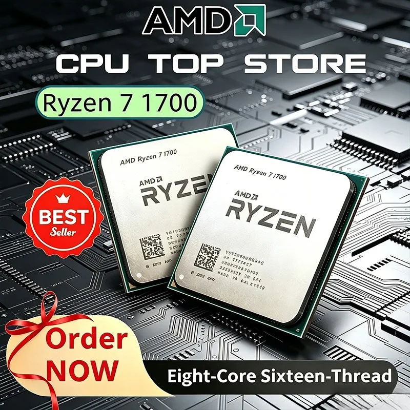 AMD Ryzen 7 1700 R7 1700 3.0 GHz Usado GAMING Zen 0.014 CPU de Ocho Núcleos y Dieciséis Subprocesos 65W YD1700BBM88AE Socket AM4
