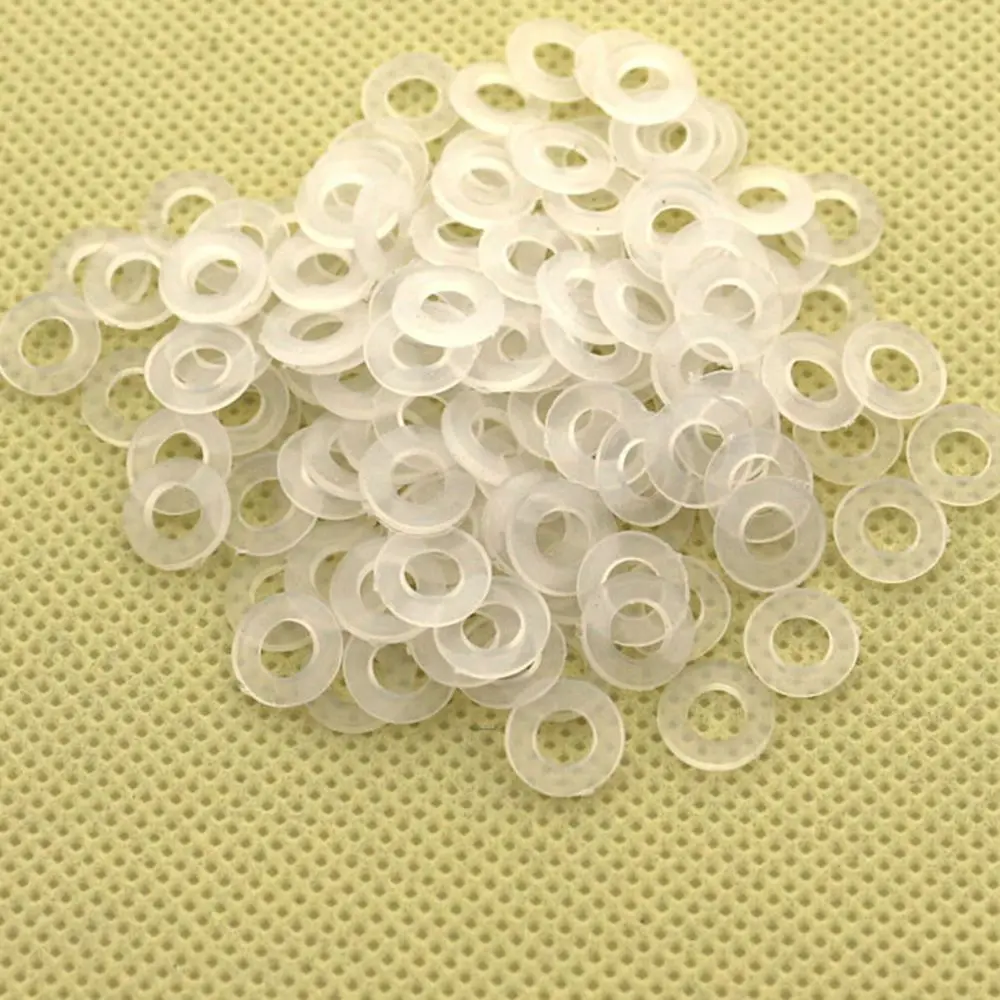 1000pcs Soft Nylon Plastic Flat Washers Insulation Gaskets Non-Conductive for Hardware & Equipment