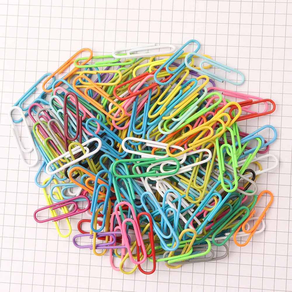 Clip per Carta in Metallo Colorato, Segnalibro per Ufficio, Fermaglio in Acciaio Inossidabile, Raccoglitore Colorato per Archiviazione Dati
