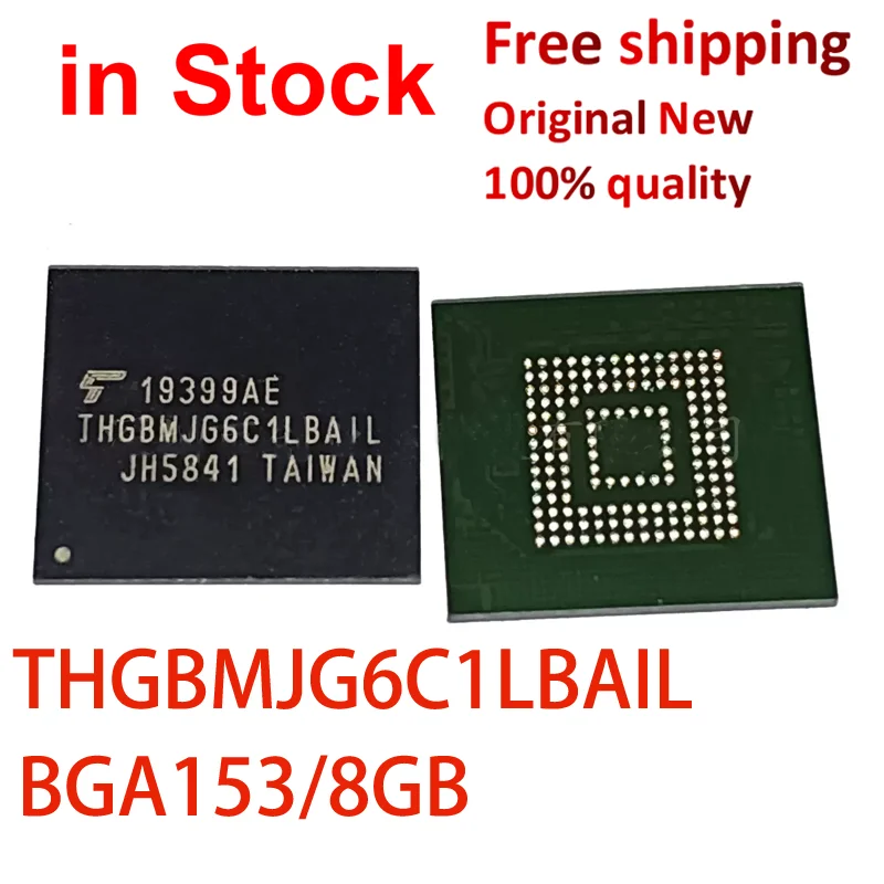 شرائح IC مع إصدار EMMC ، 8 جيجابايت ، جديد ، THGBMJG6C1LBAIL ، THGBMJG6C1LBA1L ، bgbg153 ، 1