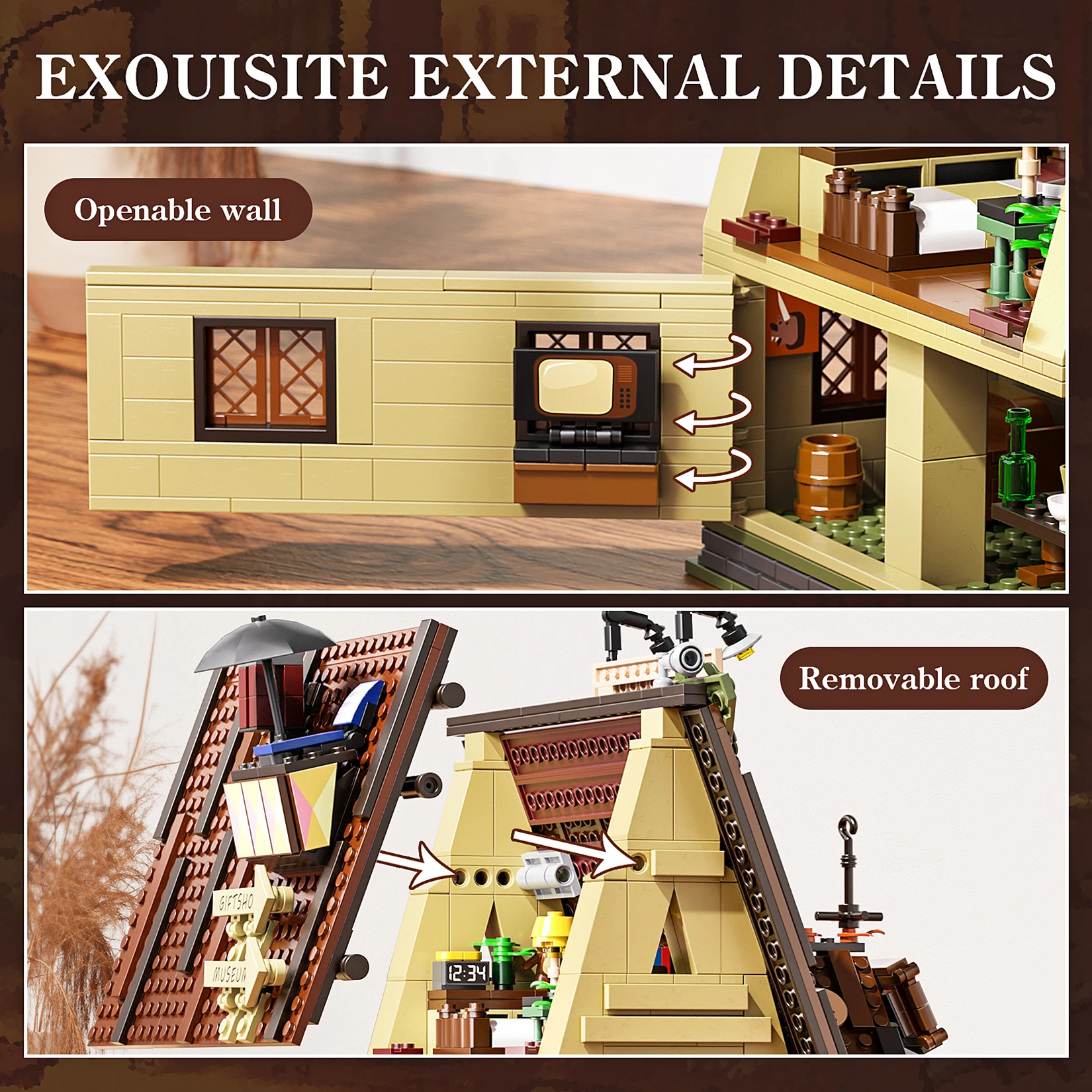 Gravityed Fall house Building Block Set Ideas Farm Cabin Forest Cottage Model Toys Children Christmas Gifts (965 PCS)