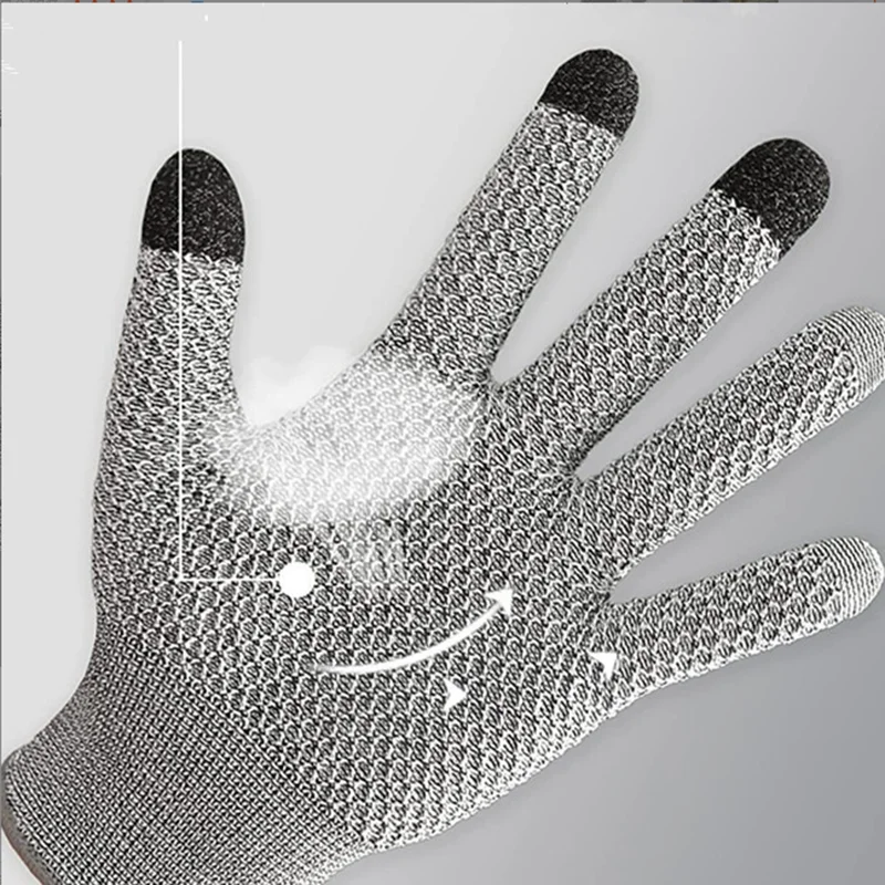 5-level Anti-cut Touch Screen Anti-cut Gloves Pineapple Patterned Kitchen Slaughtering and Fish-killing Anti-cut Gloves