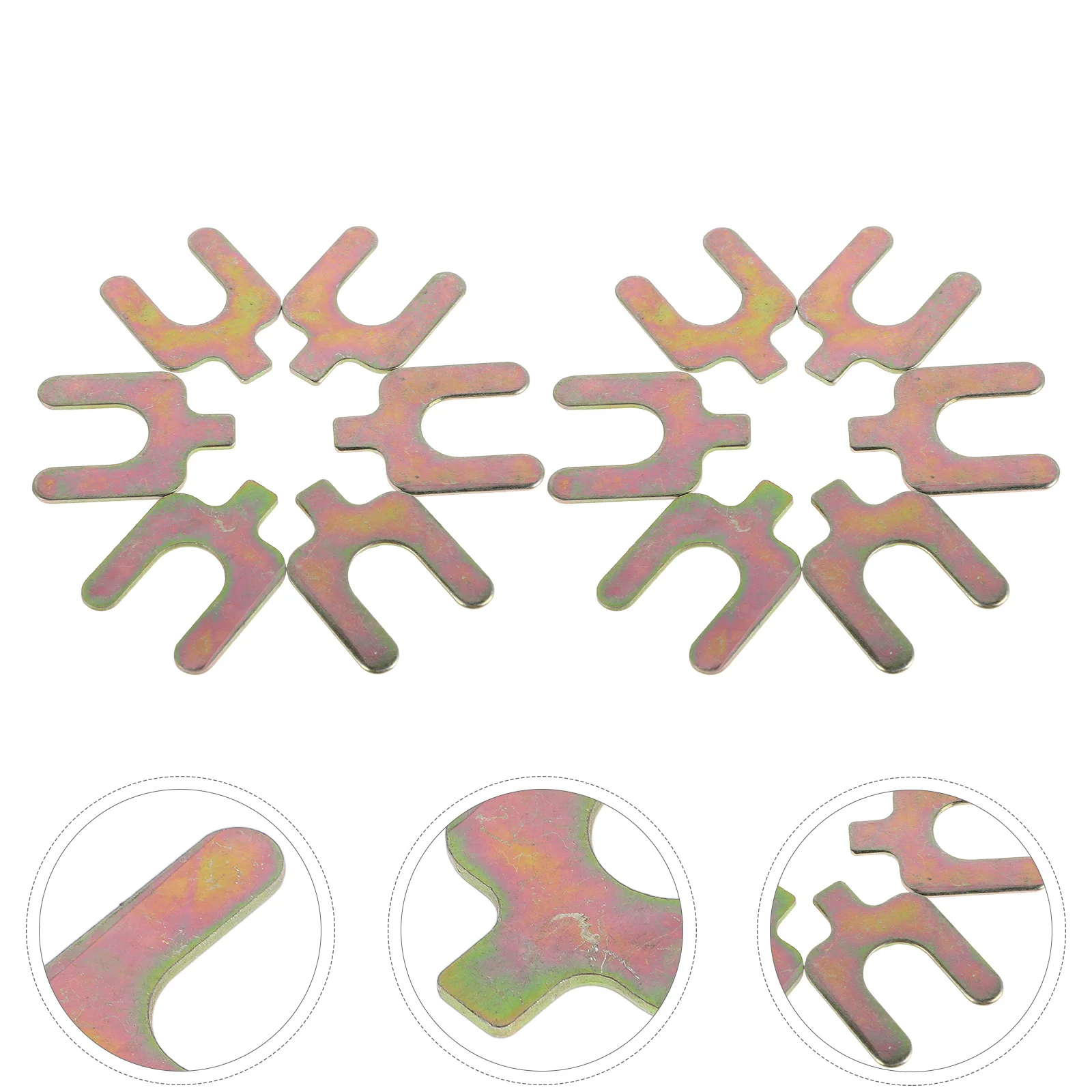 

50 Pcs Four Wheel Alignment Gasket Camber Adjustment U Shaped Steel Sheet Protector Hardware Support Front Fork Wheel Tool
