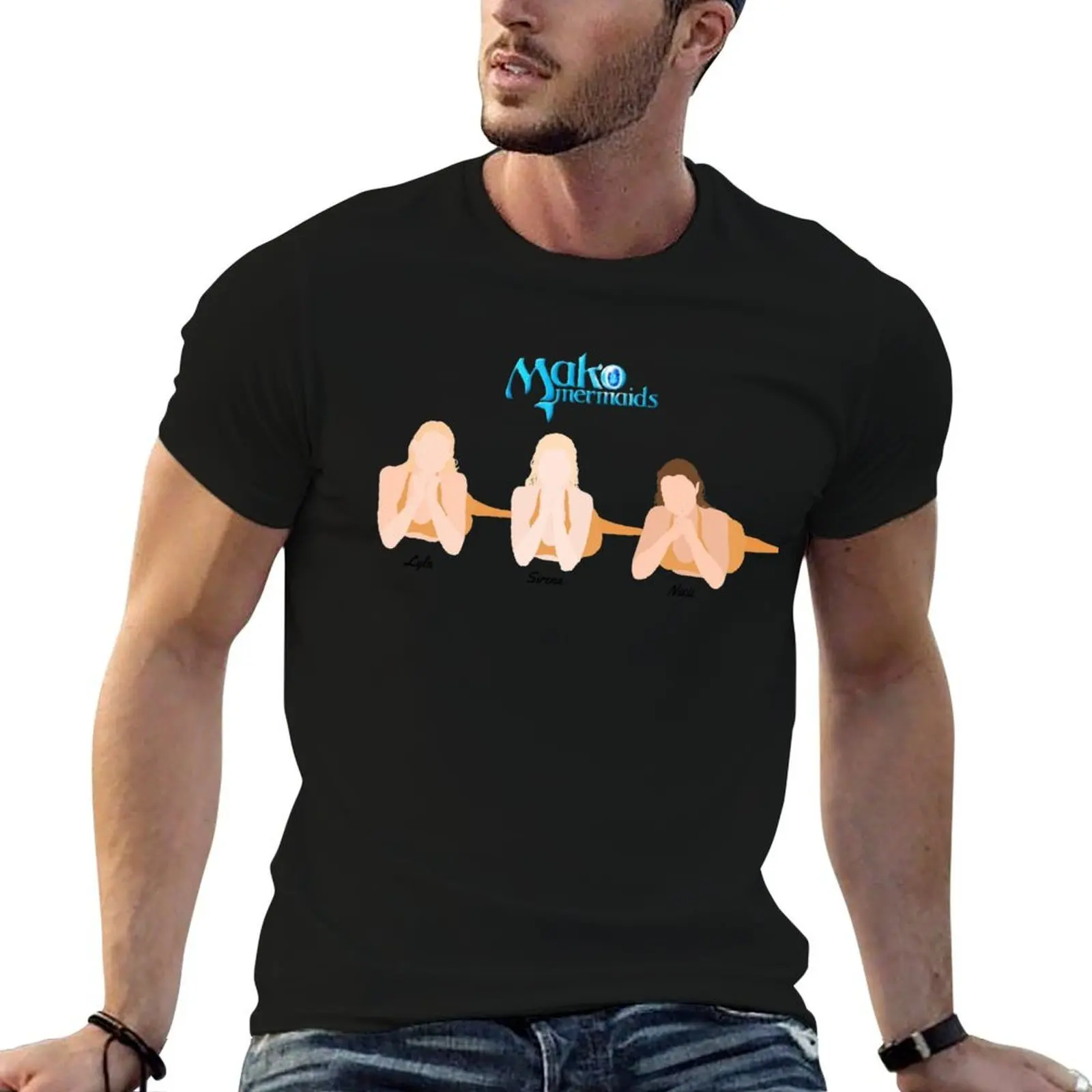 

Lyla, Sirena and Nixie Mako Mermaids T-Shirt funny t shirts cotton cotton tshirt 100% man t shirt cotton high quality T-shirt