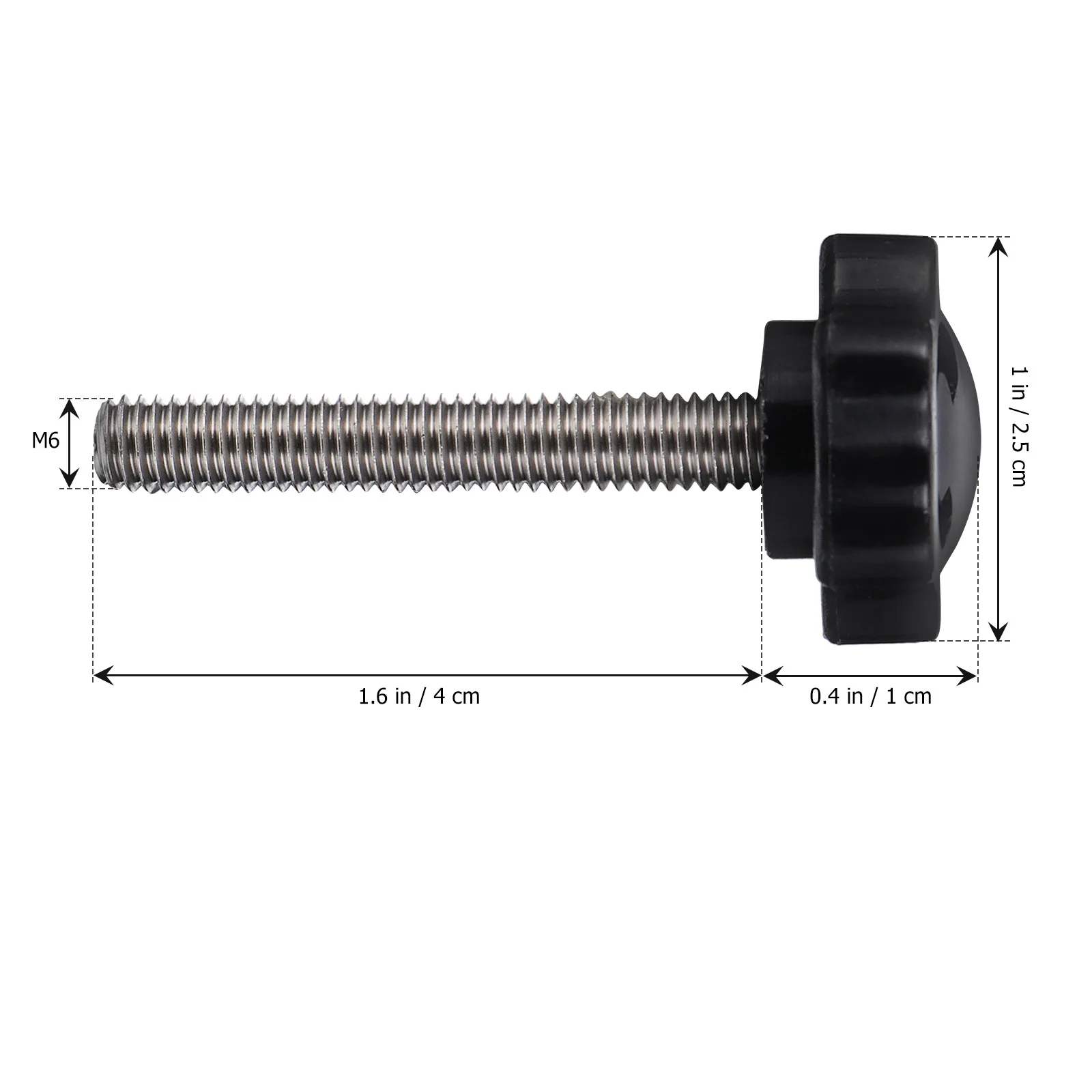 

10Pcs Plum Blossom Knobs Stainless Steel Screw-on Thread Clamping Screw Handgrips Thread Knob Black Oxide Ideal for Machinery