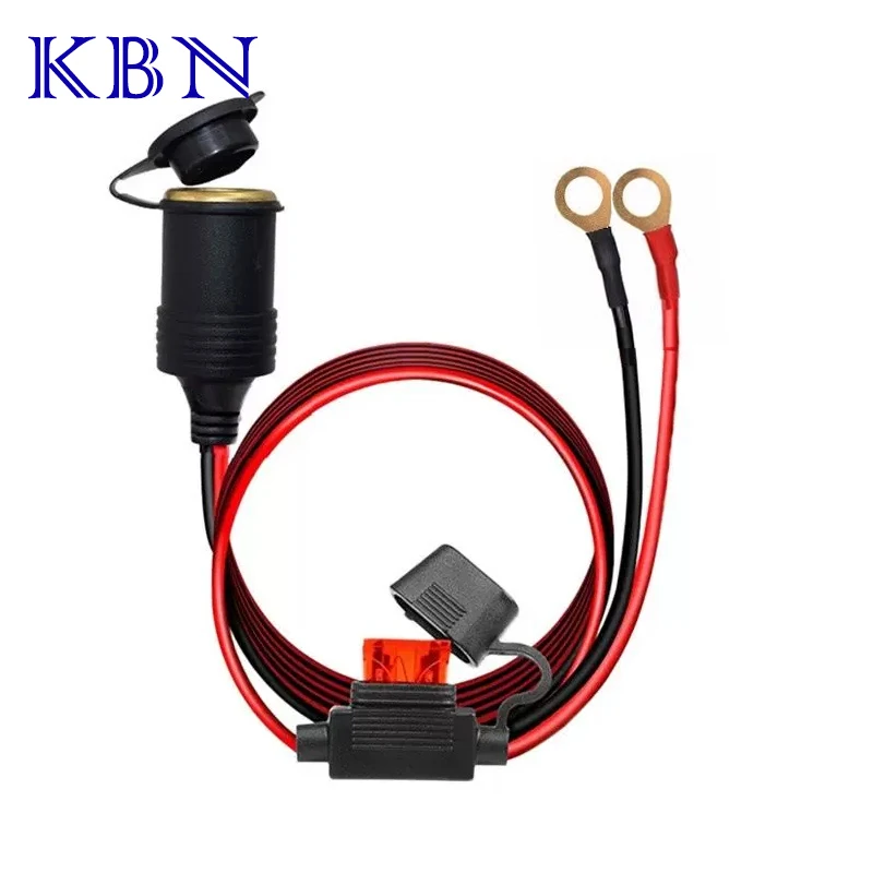 DC 12V 24V Car Motorcycle Truck Bus Cigarette Lighter Socket Charger Cable Connector Adapter with 20A Fuse 14Awg 30Cm 1M 2M 3M