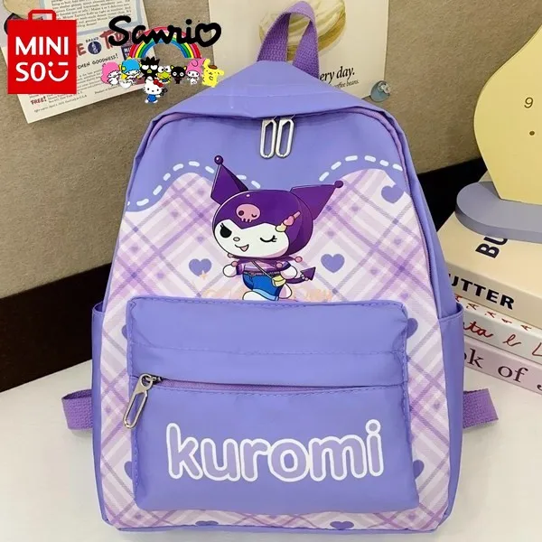 Miniso Sanrio 2025 New Children's Backpack Fashion High Quality Girls' Backpack Cartoon Large Capacity Travel Storage Backpack