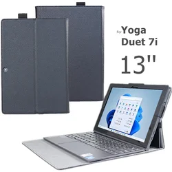 Keyboard Case for Lenovo Yoga Duet 7i 13'' 13IML05 Tablet Cover Pu Leather for Lenovo Yoga Duet IML 13inch Full Body Protect