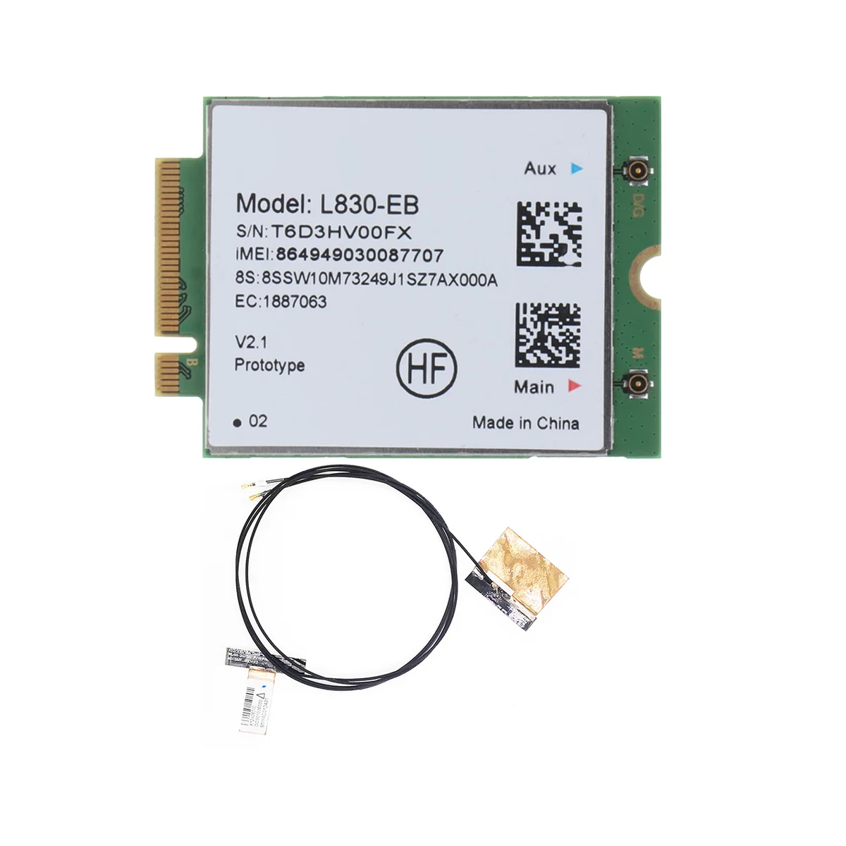 

L830-EB 4G WiFi Card+Antenna Module for Thinkpad X280 T480 T580 P52S L480 L580 T490 T590 P53S T490S X390 L490