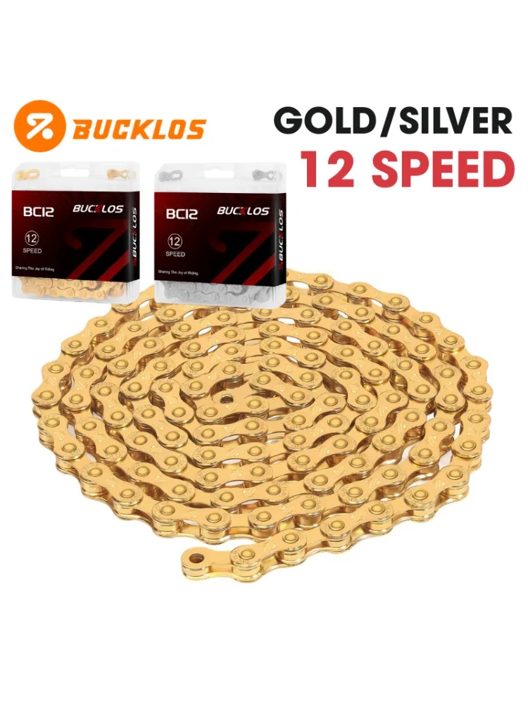 AliExpress BUCKLOS 12 Speed Bicycle Chain Ultralight 126 Links Stainless MTB Chain 12S Universal Road Bike Corrente Durable Bicycle Parts