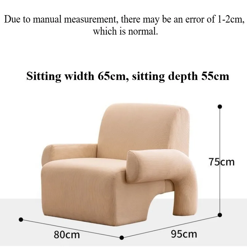 Nordic Single Bedroom Living Room Small Apartment Sofa Chair Designer Lazy Single Chair Meeting Beauty and Manicure Vanity Chair