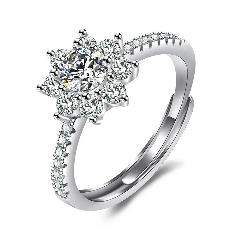 Luxury 925 Sterling Silver Ring Simple for Women Wedding Fine Jewelry Engagement Charm Party Fashion Lab Diamond Ring Gifts view 6