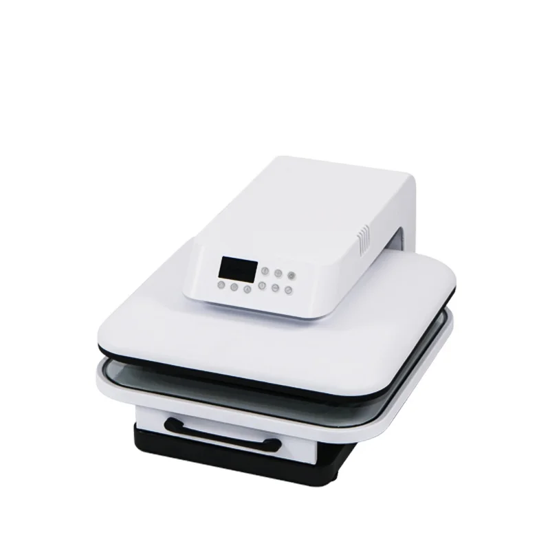 High quality height adjustable electric dtf or sublimation printing automatic hot press portable t-shirt bag fabric
