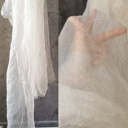 Clear and Pure Color  Hazy and Wrinkled Silk  Mulberry Silk  Organza  Silk  Wabi Sabi  Artistic Hanfu Fabric  Cloth