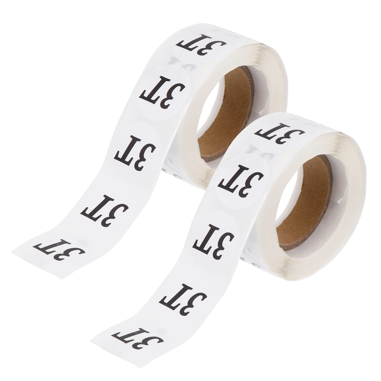 

2 Rolls 500 Stickers Pack Clothing Size Labels Toddler Apparel Store Display Round Tags Solid Font