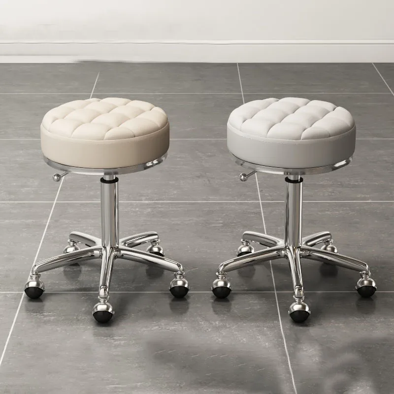 Salon Furniture Hairdressing Stool Barber Shop Chairs Stylis Tattoo Chair Liftable Work Chair Rotatable Beauty Nail Pulley Chair