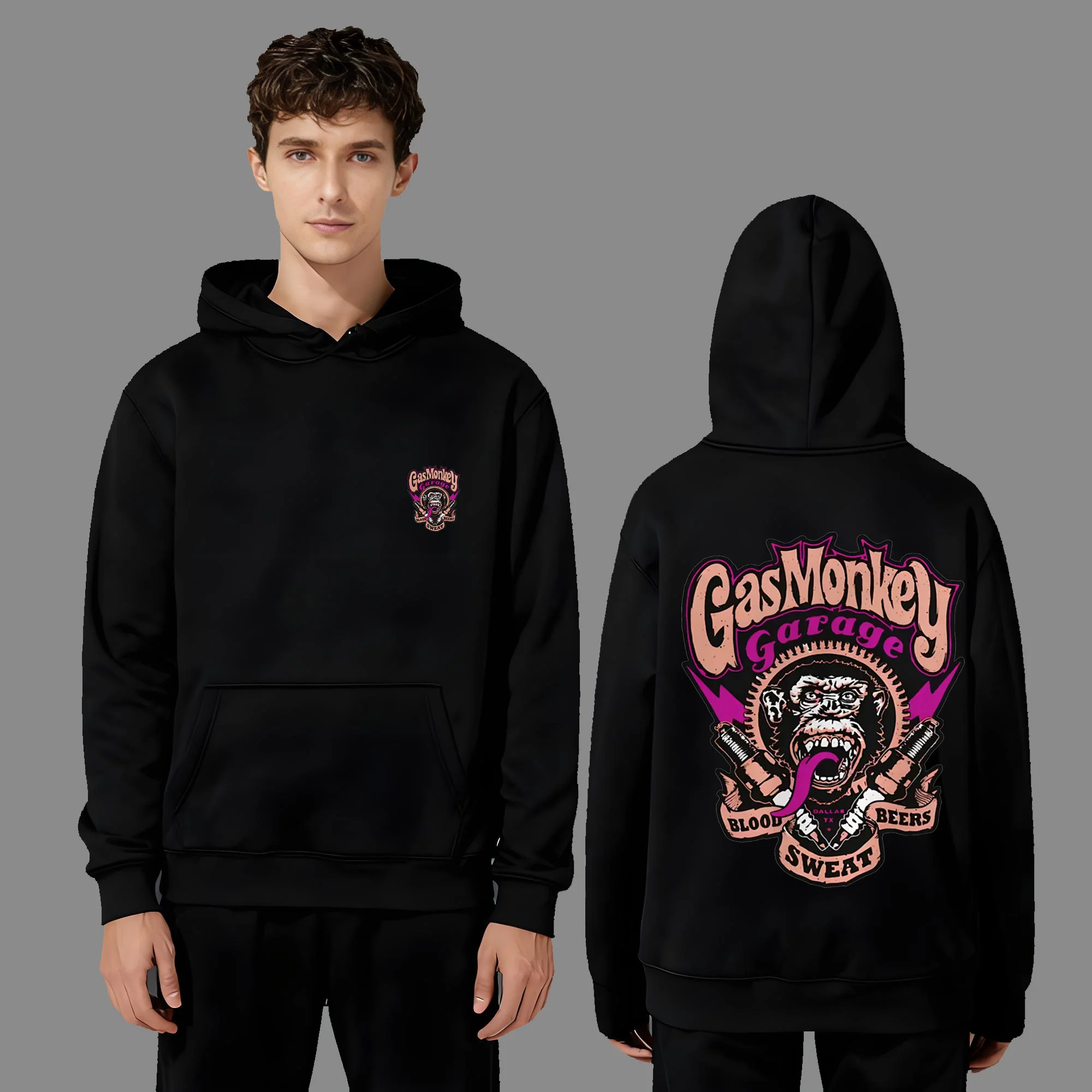 

The latest fashion casual 330g heavyweight hoodie for men and women in 2025 featuring letter and animal pattern prints