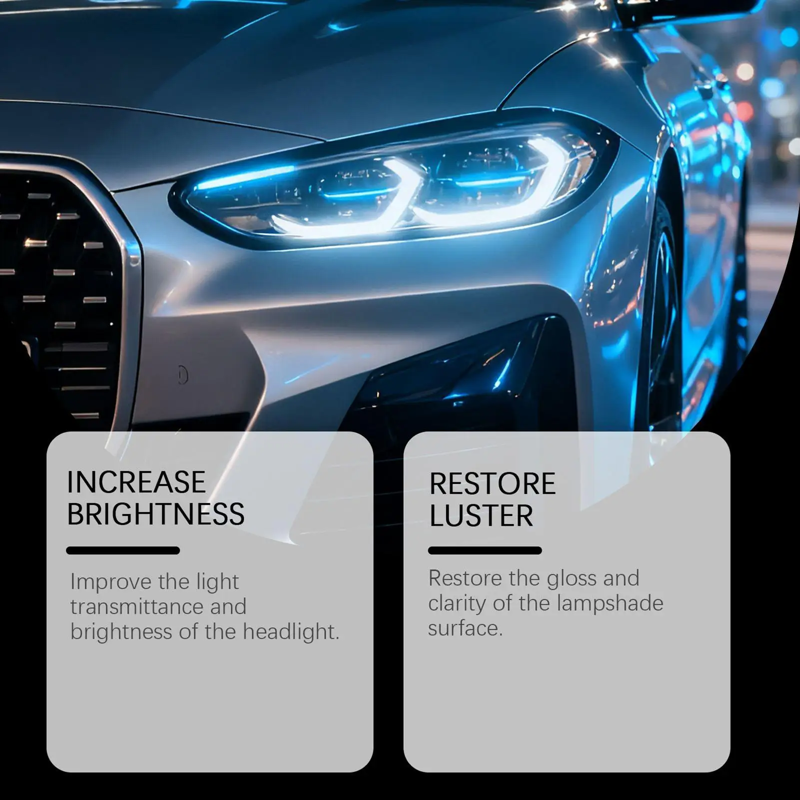 Headlight Oxidation Remover 100ML Scratch Repair Kit Headlight Restoration Polish For Truck SUV Motorcycle Trailer Vehicle