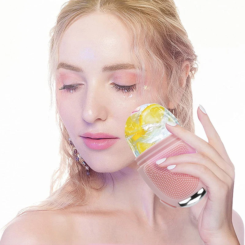2 في 1 الجليد بكرة الوجه غوا شا الانتفاخ الأسطوانة رفع الكنتوري أدوات آيس كيوب صواني كرات الثلج مدلك الوجه العناية بالجمال #4