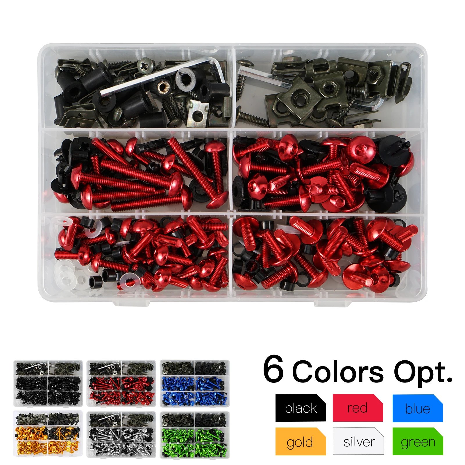 253pcs Motorcycle Aluminum M5 M6 Bolts Screws Washers Fairing Bolt Kit for MV Agusta F4 2000-2010 2011 2012 2013 F3 F4R F4RR