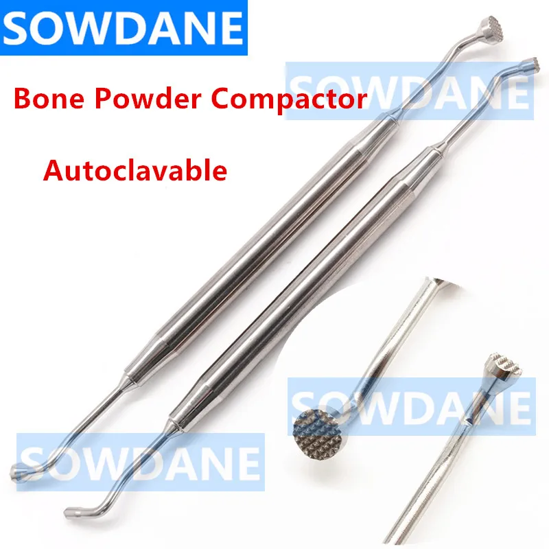 Dental Bone Powder Compactor Implant Bone Grafting Packer Surgical Instrument Serrated Tip Bone Powder Plugger Filling Tool