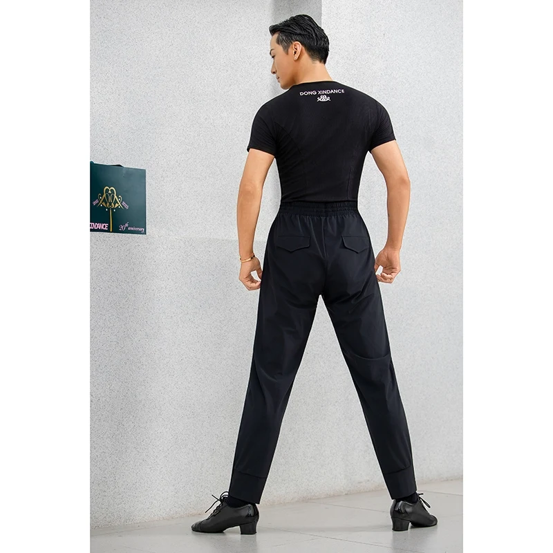 Nieuwe Mannelijke Latin Dans Praktijk Kleding Mannen Moderne Dans Broek Volwassen Latin Samba Chacha Dans Praktijk Kostuums Dragen DQL11823