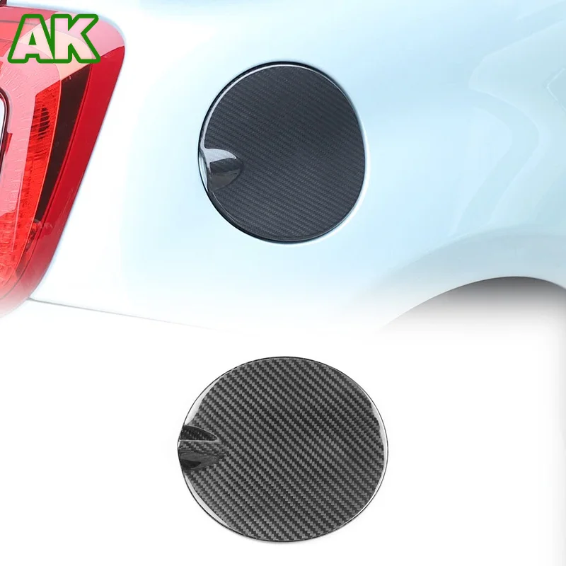 

For Fiat 500 2021-2023 Real Carbon Fiber Car Fuel Tank Cap Sticker Car Exterior Trim Accessories